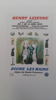 Affiche pour l'exposition <strong><em>des œuvres de Henry Lejeune</em></strong> , au centre desmichel(Alpes de haute Provence) , du 3 au 10 juin 2008.